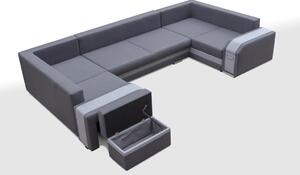 Sarok kanapé Asperata U (világosszürke + szürke) (B). 601067