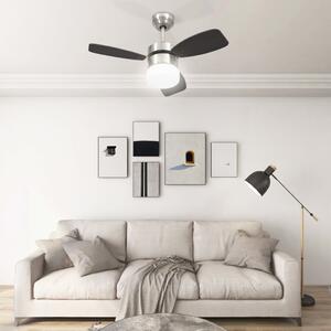 VidaXL sötétbarna mennyezeti ventilátor lámpával/távirányítóval 76 cm