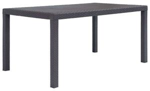 VidaXL Kertasztal - Műanyag Rattan - Barna - 150x90x72cm