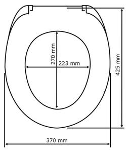 Wood WC-ülőke, 42,5 x 37 cm - Wenko