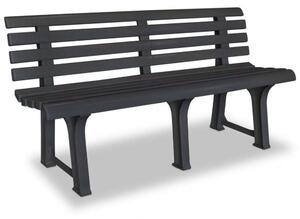 VidaXL Kerti Pad - Műanyag - Antracitszürke - 145,5 cm