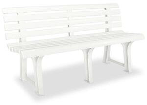 VidaXL Fehér Műanyag Kerti Pad - 145,5 cm