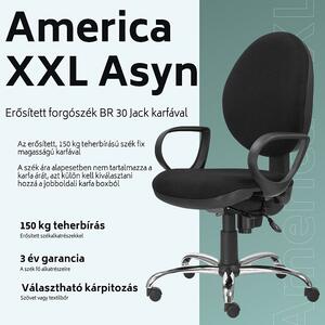 America ASYN XXL erősített forgószék 150 kg-os teherbírással