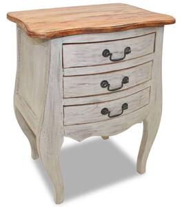 VidaXL Antik Éjjeliszekrény - Újrahasznosított Fa - 48x35x64 cm