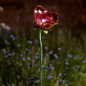 Napelemes vörös rózsa világítás 86 cm