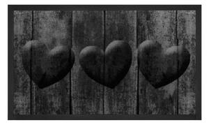 Hearts szürke lábtörlő, 45 x 75 cm - Hanse Home