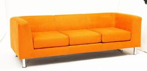 Notre Dame 103 - minimal stílusú 3 személyes kanapé krómozott fémlábakkal, választható kárpitozással