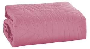 LEAVES rózsaszín ágytakaró mintával Méret: 170 x 210 cm