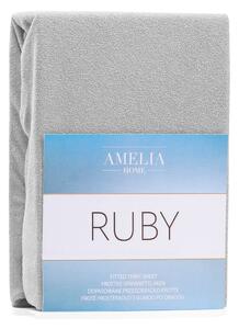 Ruby világosszürke gumis lepedő, 200 x 100-120 cm - AmeliaHome