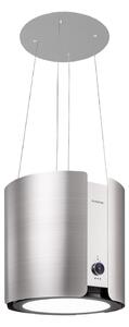 Klarstein Skyfall Smart, sziget elszívó, Ø 45 cm, recirkuláció 402 m³/ó, LED, rozsdamentes acél, ezüst