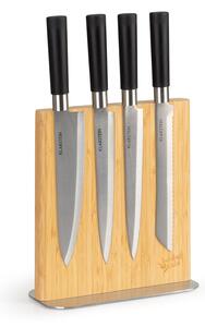 Klarstein Késtartó, egyenes, mágneses, 8 - 12 kés részére, bambusz, rozsdamentes acél