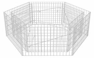 VidaXL Hatszögletű Gabion Magaságyás - 160x140x50 cm