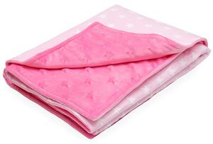 Scamp Minky kétoldalú takaró 75*100 cm - Pink Rosa Stars