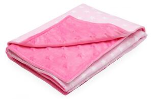 Scamp Minky kétoldalú takaró 75*100 cm - Pink Rosa Stars