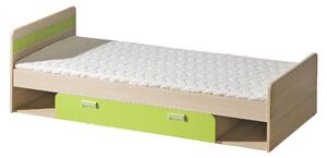 Egyszemélyes ágy 80 cm Lavendon L13 (ágyráccsal) (zöld). 605013