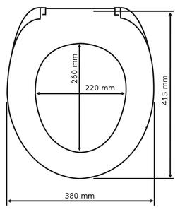 Prima szürke WC-ülőke, 41 x 38 cm - Wenko