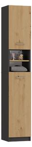 Riano MIX Marbela fürdőszoba szekrény, 180x32x30 cm, antracit-tölgy