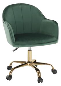 Irodai szék, zöld Velvet szövet/arany, EROL