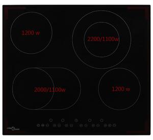 VidaXL 4 égős kerámia főzőlap érintésérzékeny vezérlőpanellel 6600 W