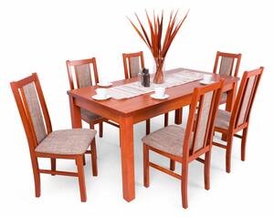 Berta asztal Félix székekkel | 6 személyes étkezőgarnitúra
