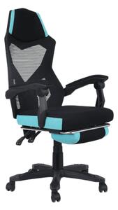 Irodai/gamer szék, fekete/neomint, JORIK