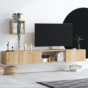 TV szekrény "AVIOR" 180x25x32 cm, tölgy szíinű