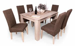 Félix asztal Berta székekkel | 6 személyes étkezőgarnitúra