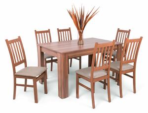 Félix asztal Delta székekkel | 6 személyes étkezőgarnitúra