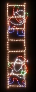 VidaXL összecsukható Mikulás a létrán figura 552 LED-del 50 x 200 cm