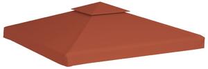 VidaXL terrakotta kétszintes pavilon tetőponyva 310 g/m² 3 x 3 m