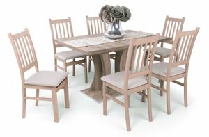 Bella asztal Delta székekkel | 6 személyes étkezőgarnitúra