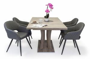 Bella asztal Cristal székekkel | 4 személyes étkezőgarnitúra