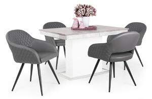 Flóra asztal Cristal székekkel | 4 személyes étkezőgarnitúra