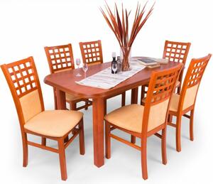 Piano asztal Kármen székekkel | 6 személyes étkezőgarnitúra