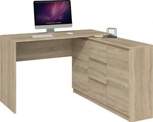 Odell Plus 2D3S íróasztal szekrénnyel, 120x76x50 cm, sonoma