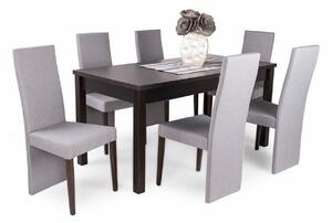 Berta asztal Panama székekkel | 6 személyes étkezőgarnitúra