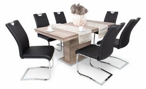 Flóra asztal Mona székekkel | 6 személyes étkezőgarnitúra