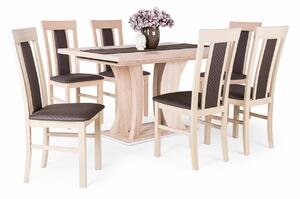 Bella asztal Milano székekkel | 6 személyes étkezőgarnitúra