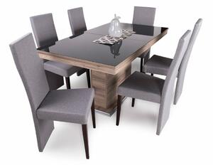 Flóra plusz asztal Panama székekkel | 6 személyes étkezőgarnitúra