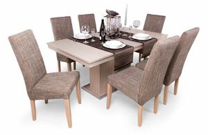 Flóra asztal Berta székekkel | 6 személyes étkezőgarnitúra
