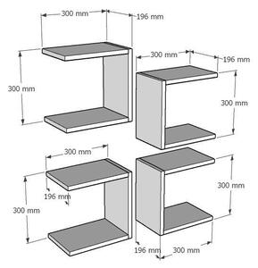 Fali polc base - white