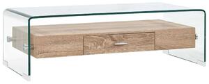VidaXL átlátszó edzett üveg dohányzóasztal 98 x 45 x 31 cm
