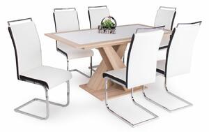 Hanna asztal Száva székekkel | 6 személyes étkezőgarnitúra