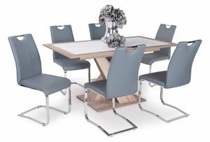 Hanna asztal Mona székekkel | 6 személyes étkezőgarnitúra