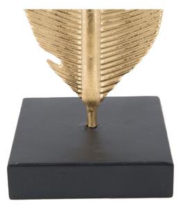 Feather aranyszínű dekorációs gyertyatartó, magasság 34 cm - Mauro Ferretti