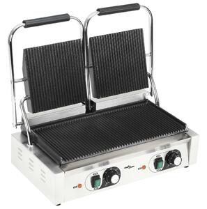 VidaXL dupla kontaktgrill rozsdamentes acélból 3600 W 57x30,5x20 cm