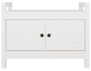 VidaXL fehér tömör fenyőfa előszoba pad 80 x 40 x 60 cm