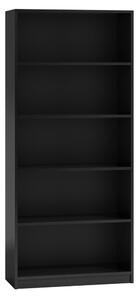 Baltrum R80 polcos szekrény, 80x182x30 cm, fekete