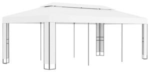 VidaXL Kerti Pavilon - Dupla Tető - 3x6m - Fehér