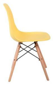 4 db modern szék beltérre, vagy kültérre - sárga